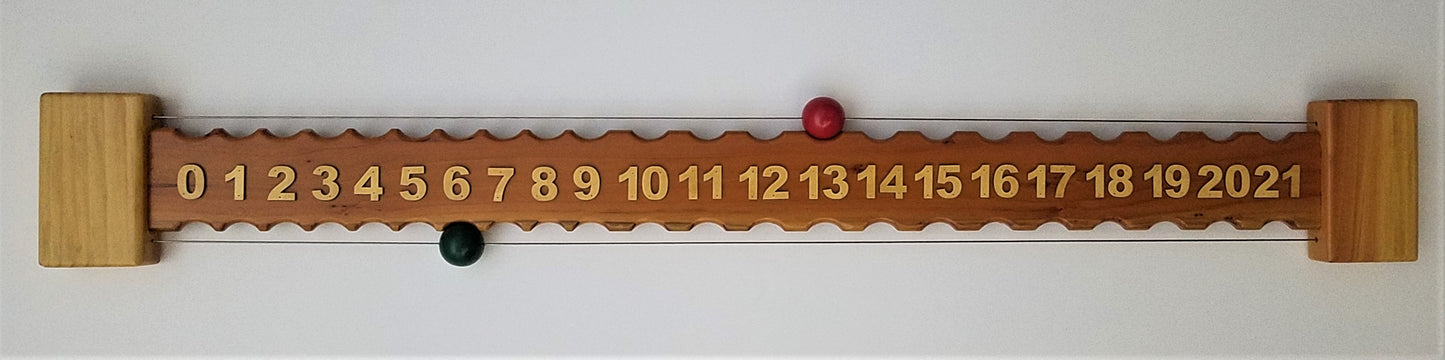 Bocce Scoreboard Horizontal, 0-21 number