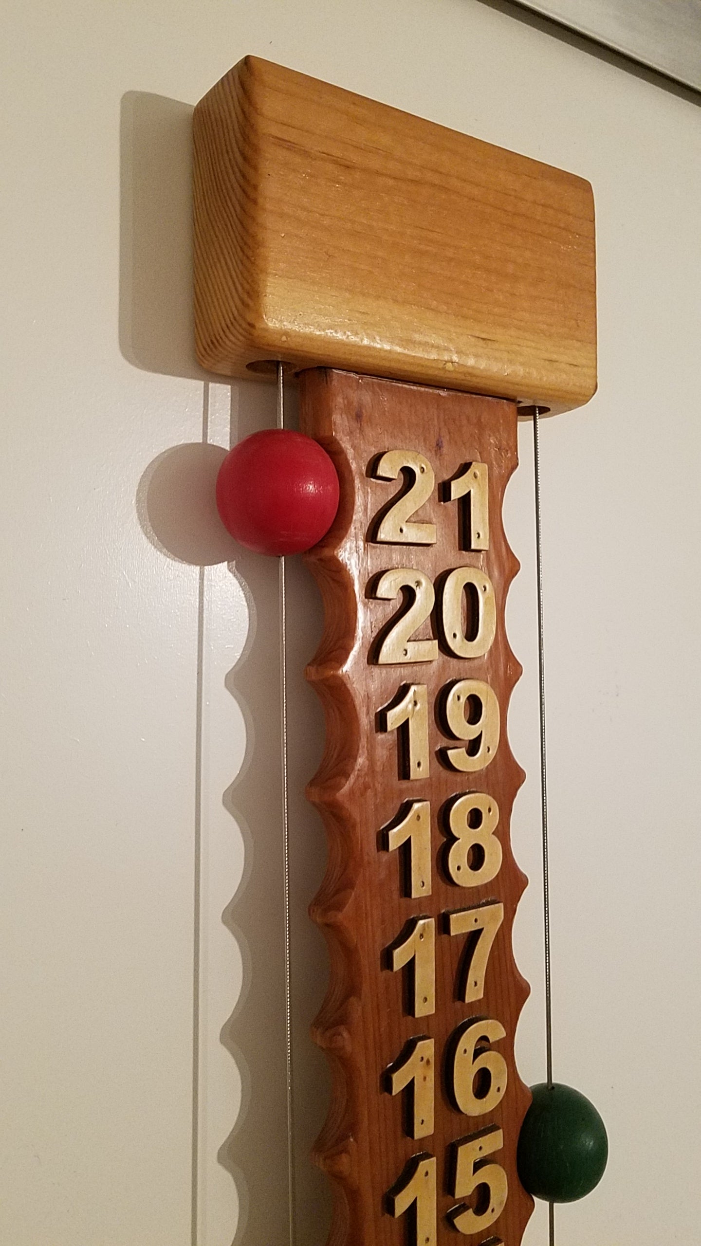 Bocce Scoreboard Vertical, 0-21 number