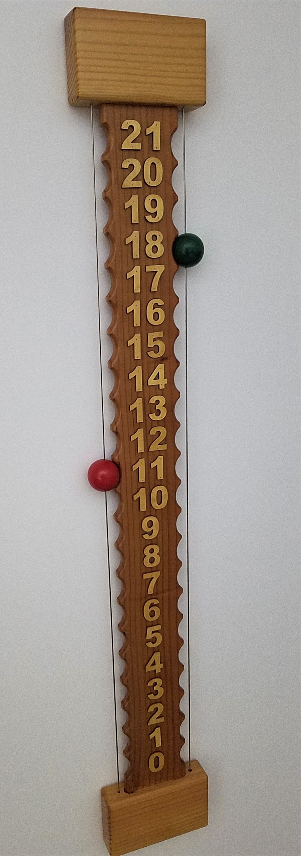 Bocce Scoreboard Vertical, 0-21 number