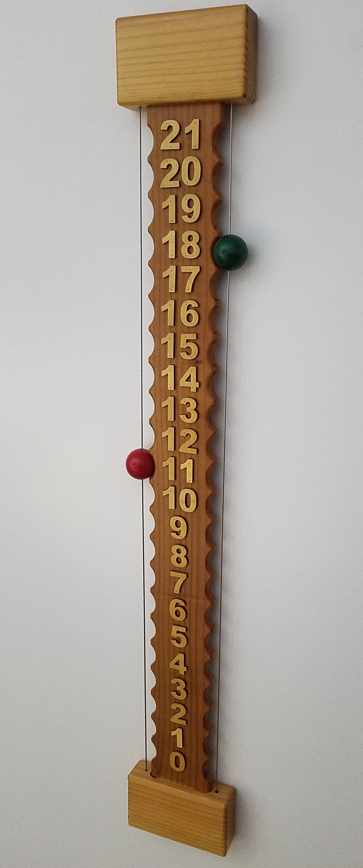 Bocce Scoreboard Vertical, 0-21 number