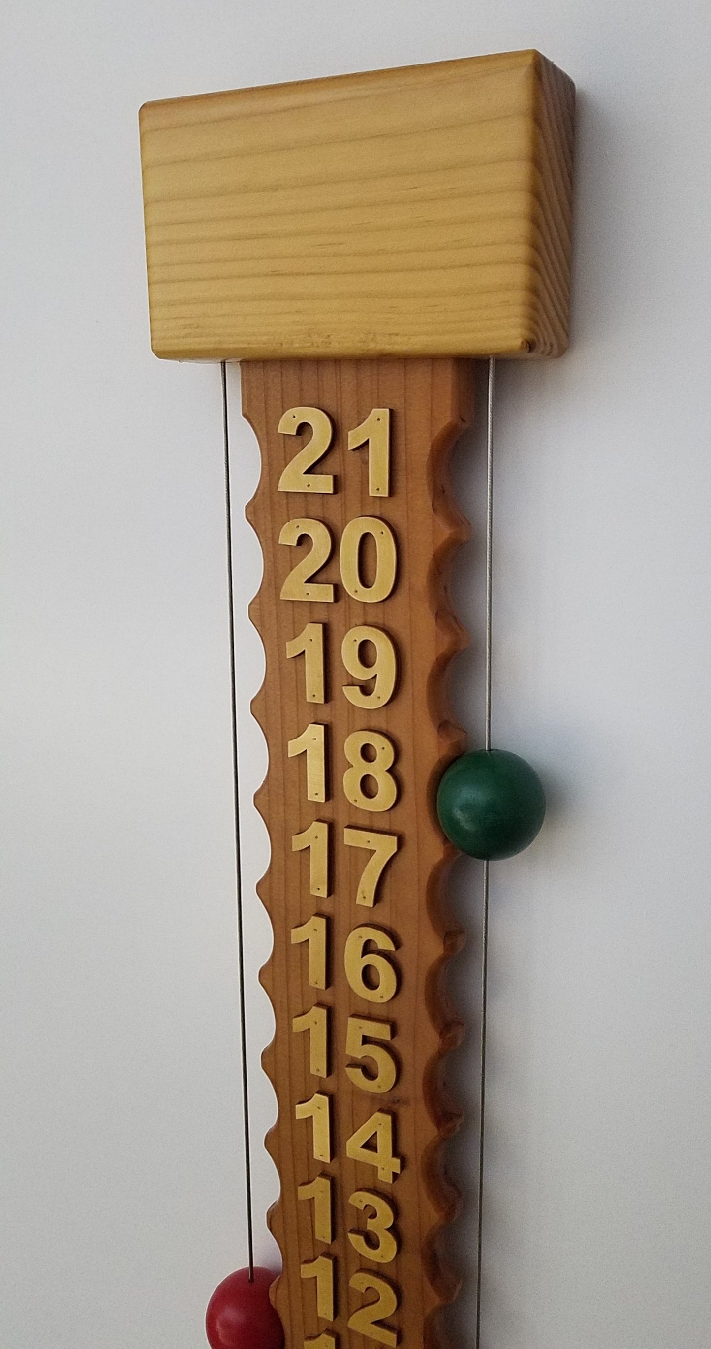 Bocce Scoreboard Vertical, 0-21 number